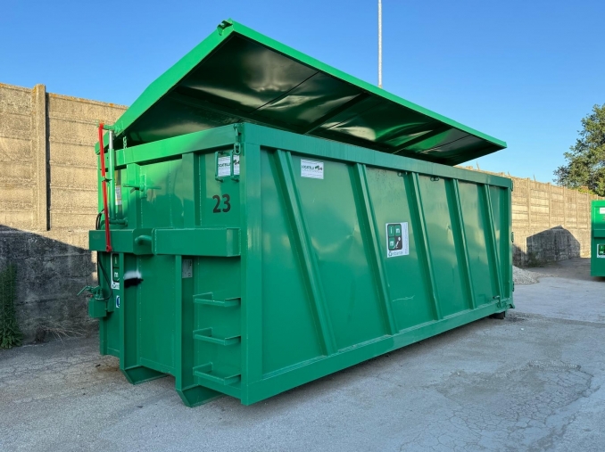 Container per rifiuti da metri cubi 30 con coperchio - Immi Ambiente
